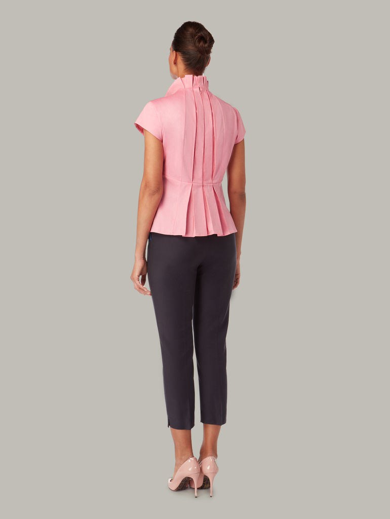 EmpireCut Pleated Top in Pale Red Women's Tops Online DEPLOY