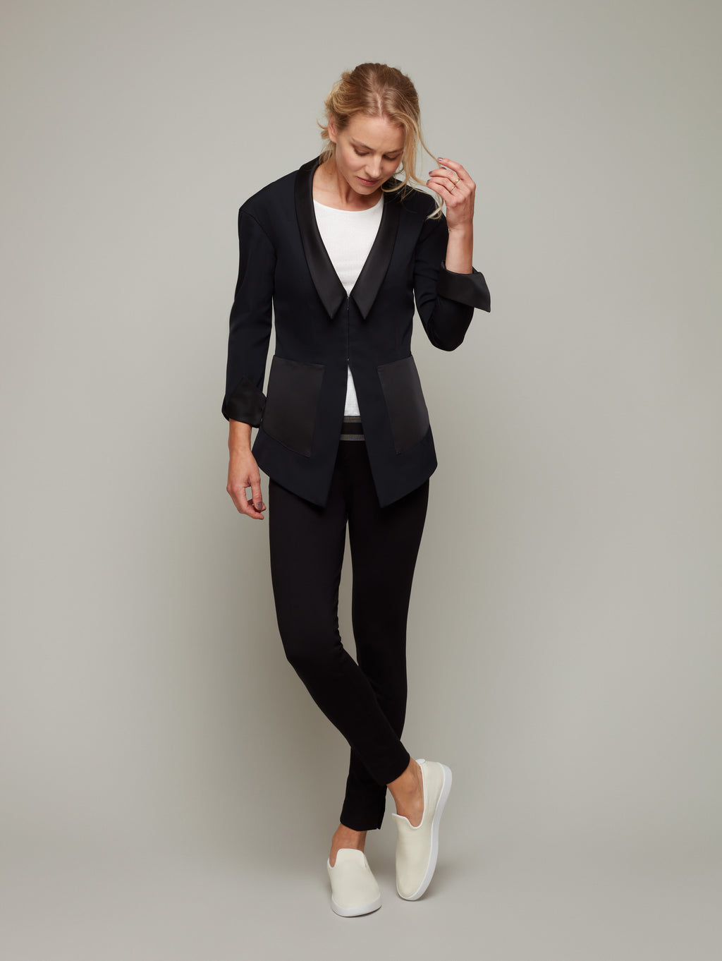 PEDIMENT Deep V Drop Shoulder Jacket