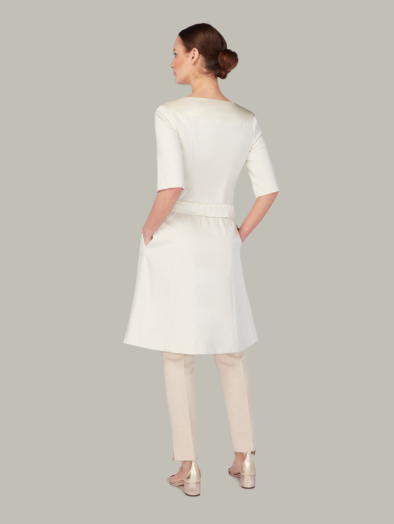 Convertible Cream White Dress Coat Women's Dresses DEPLOY DEPLOY