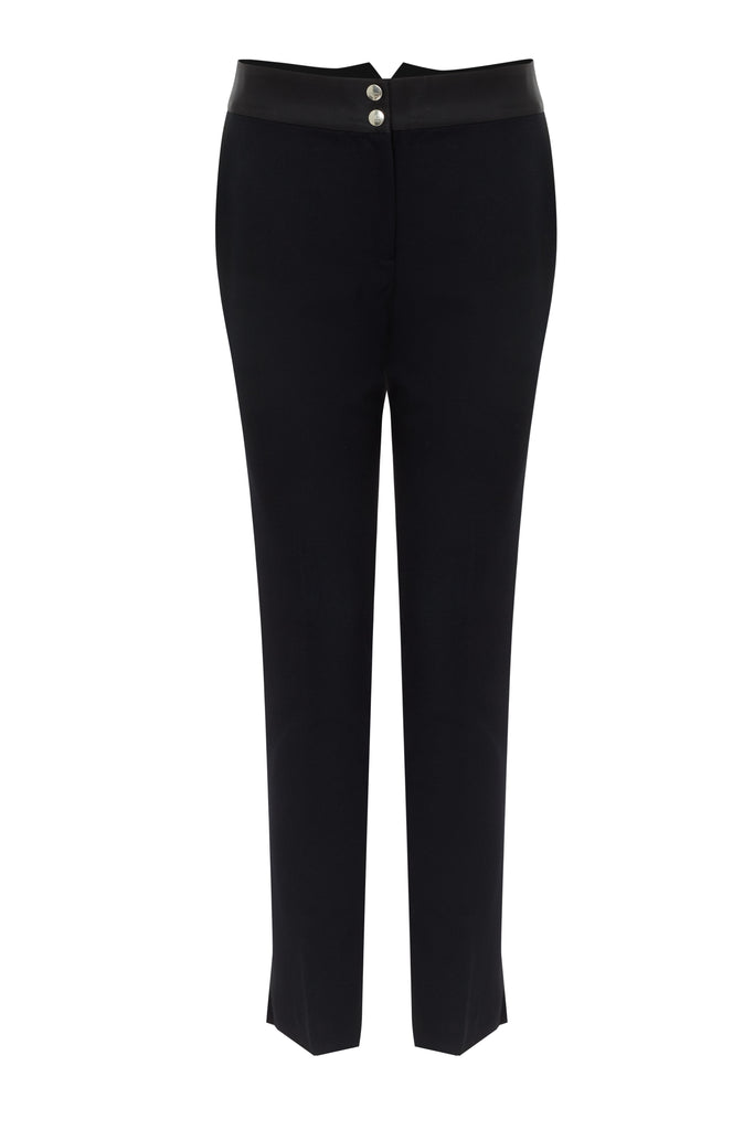 Womens fitted deals black trousers