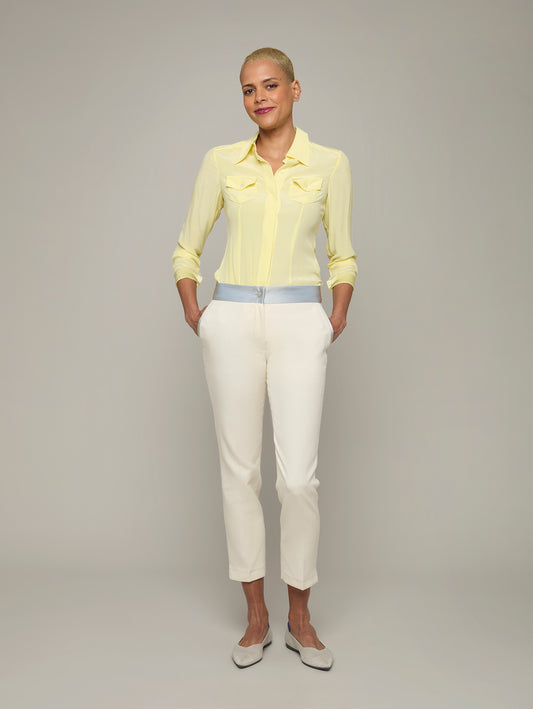 SAVANNAH | Patch Pocket Silk Shirt