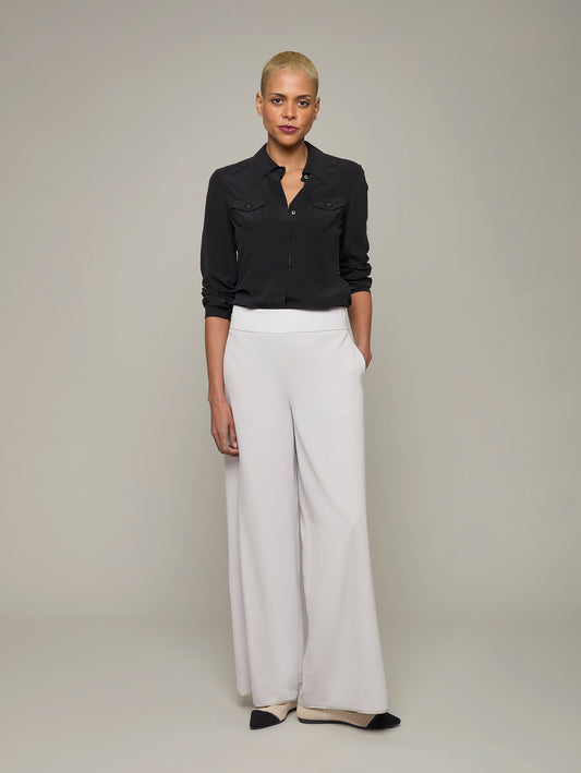 SAVANNAH | Patch Pocket Silk Shirt