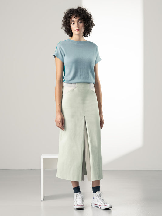 CANTLE | Eco-Denim Midi Skirt