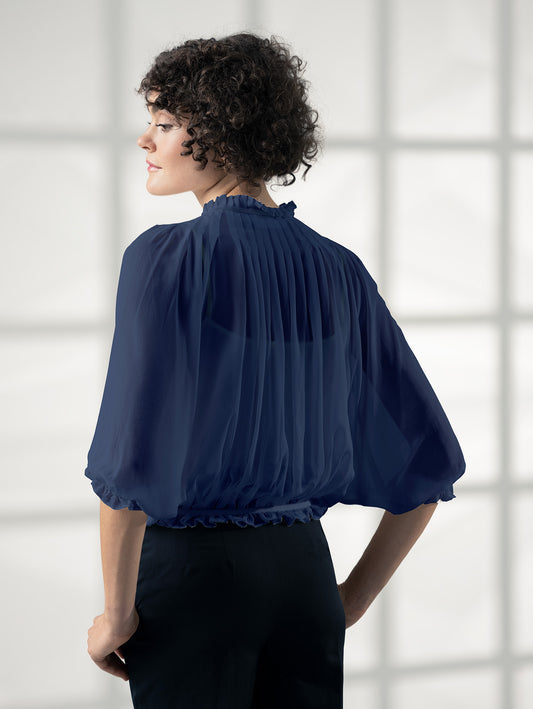 ARBORETUM | Silk Georgette Parachute Blouse