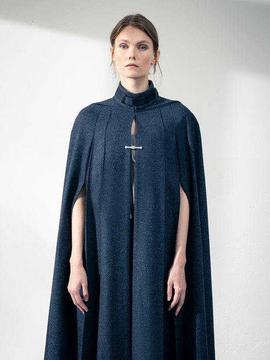 COLONNADE | Pleated Lambswool Cloak