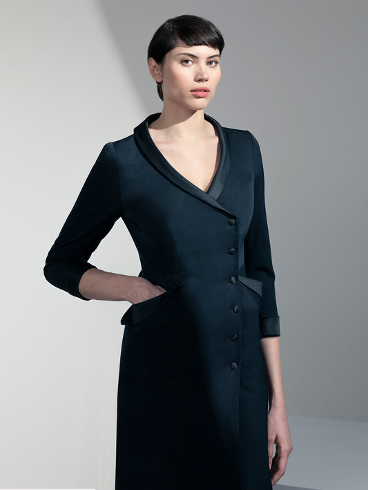 CORBEL | Gabardine Suiting Wrap Dress