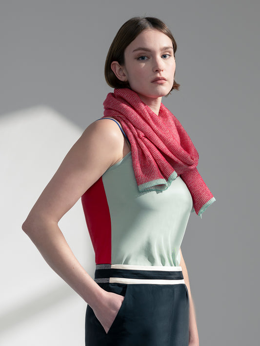 HACIENDA | Cotton-Linen Knit Scarf