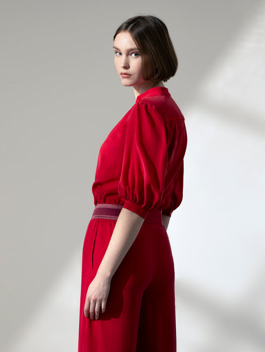 BOTANIC | Button-Down Silk Blouse