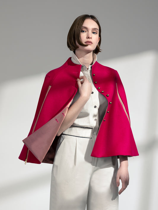 GLADE | Lambswool Zip Cape