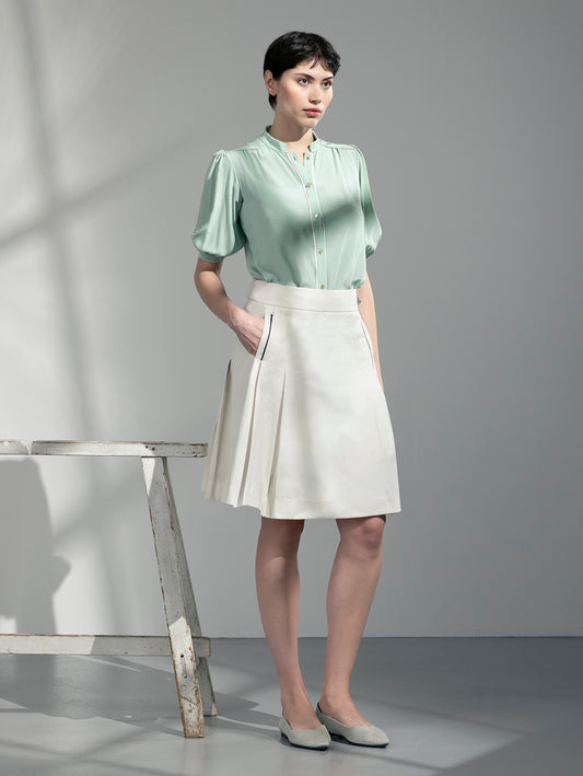 STARBOARD | Organic Cotton Pleated Skirt