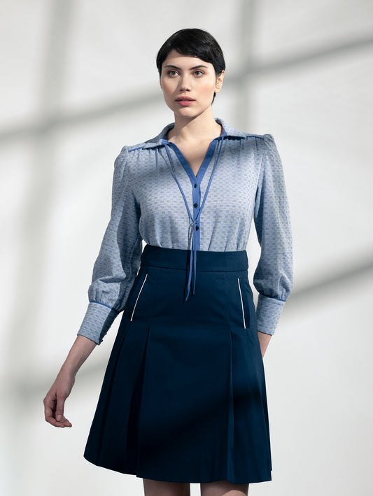 STARBOARD | Organic Cotton Pleated Skirt
