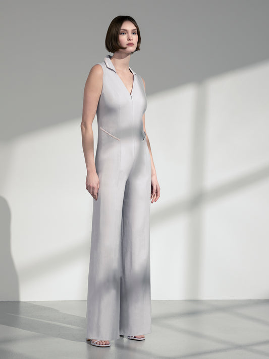 STEEPLE | Tuxedo Sleeveless Jumpsuit