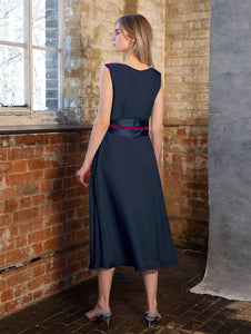 BOTANIC | Contrast-Waist Midi Dress