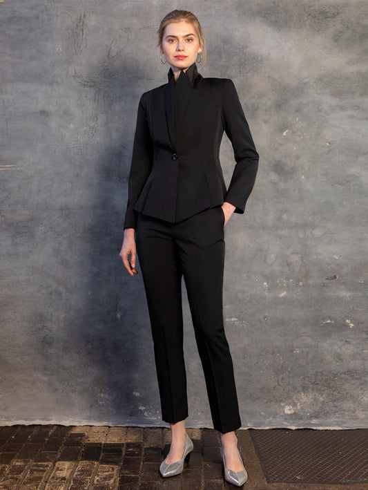 FLUTING | Fitted Single-Button Flared Jacket