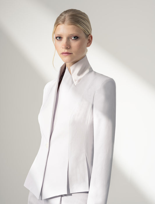 FLUTING | Fitted Single-Button Flared Jacket