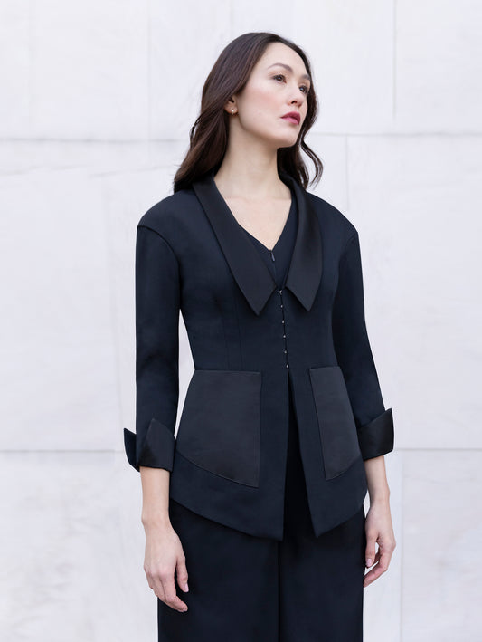 PEDIMENT | Deep V Drop-Shoulder Jacket