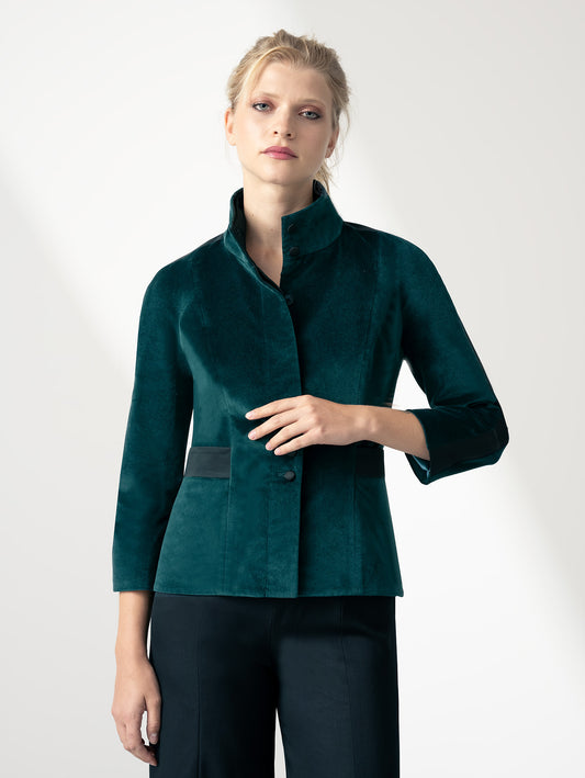 CAMBIUM | Cotton Velvet Fitted Jacket