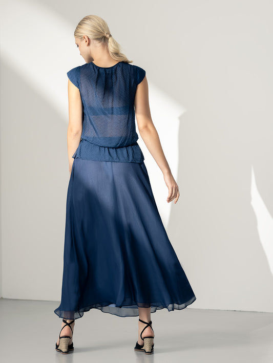 OLEANDER | Silk Georgette Maxi Skirt