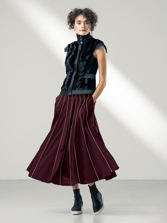 STRATA | Panelled Jersey Parasol Skirt