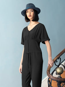 ACER | Draw-String Silk Jumpsuit