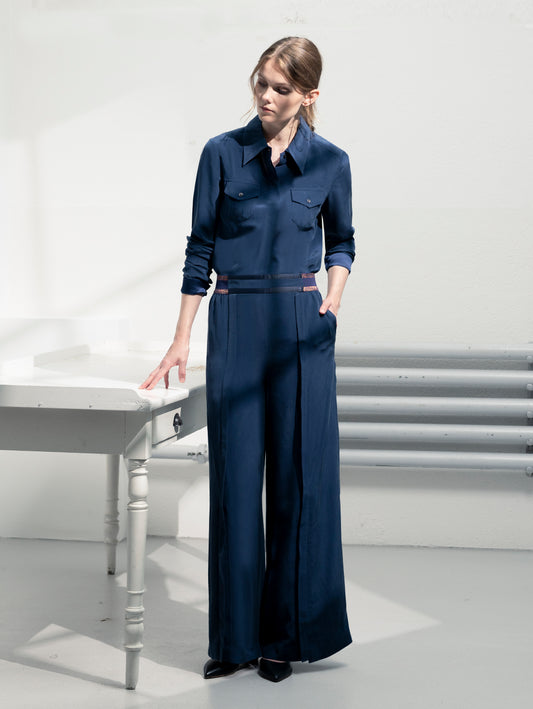 VERDANT | Sandwashed Silk Trousers