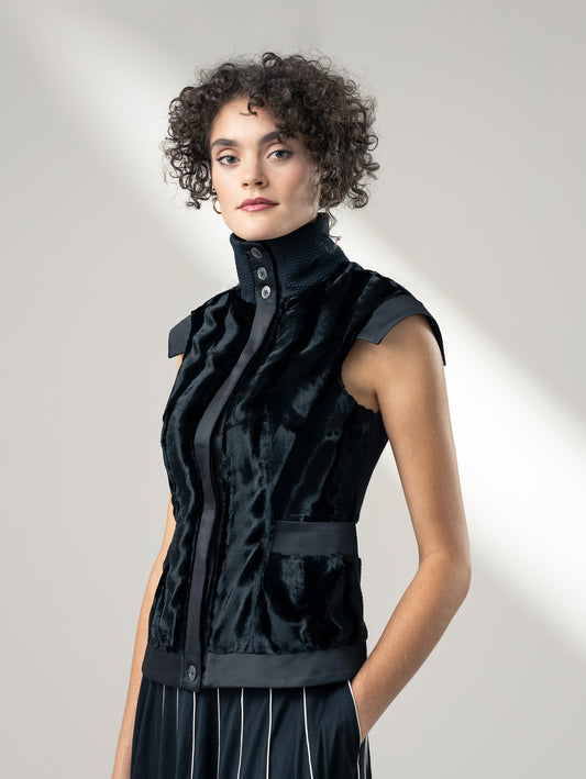 BRIDLE | Beaver Faux-Fur Waistcoat