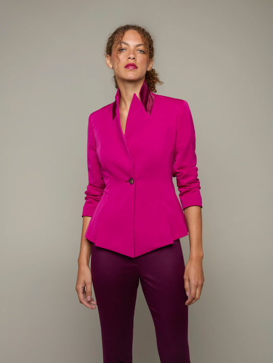 FLUTING | Fitted Single-Button Flared Jacket