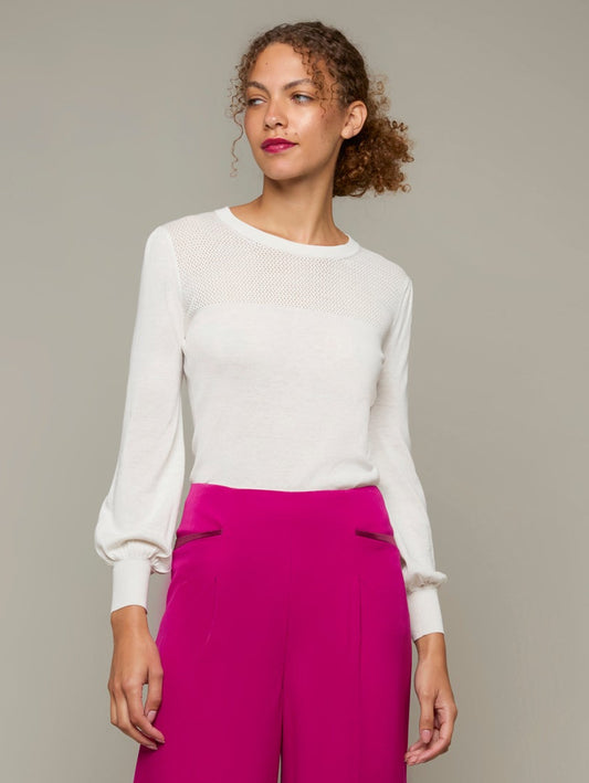 FREESIA | Cotton-Silk Knit Top