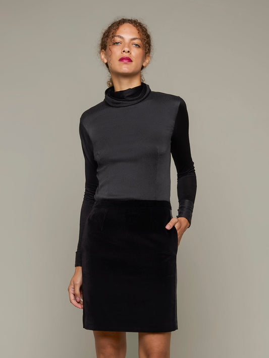 TARRAGON | Reversible Silk Polo-Neck