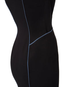 SAGE | Hourglass Punto Dress | Black Graphite