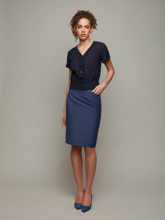 LUTEA | Buttoned-Down Raglan Blouse