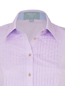 B049 _ DELTA _ Pintuck Cotton Shirt _ Lavender