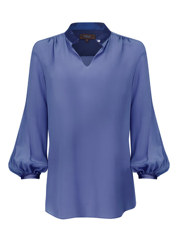 ZINNIA | Cavalier-Sleeves Silk Blouse