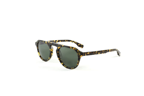 Mouet X Deploy CAROIG Blonde Tortoise Green Dark Sunglasses