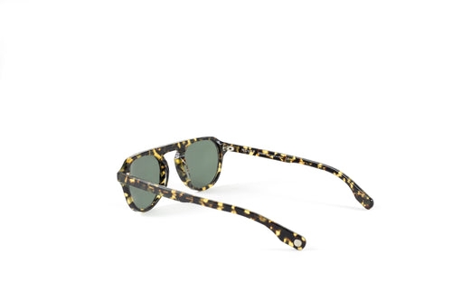 Mouet X Deploy CAROIG Blonde Tortoise Green Dark Sunglasses