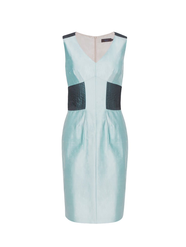SCEPTRE | Pin-Tuck Waist Silk Dress