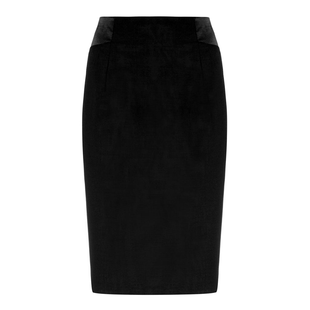 Tailored Pencil Skirt in Black | Women's Suiting London | DEPLOY ...