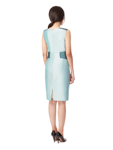 D139 _ SCEPTRE _ Pin-Tuck Waist Silk Dress